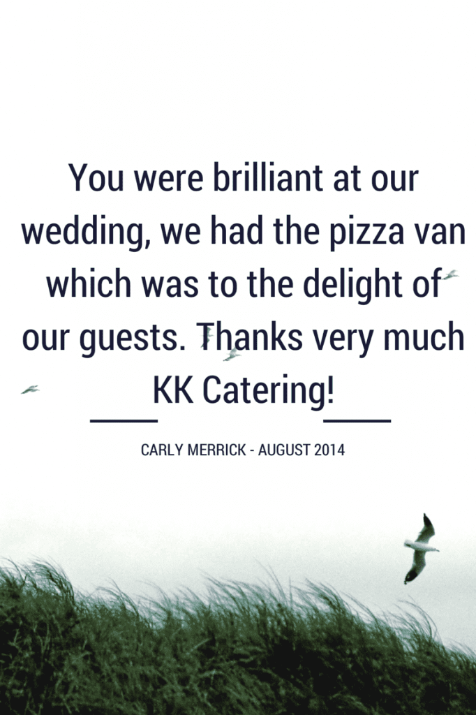 A customer testimonial for our pizza van hire catering service.