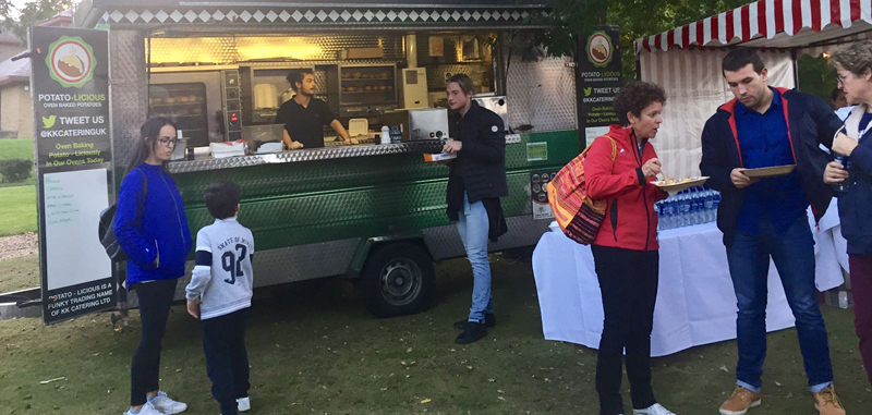 baked potato van hire from kk catering