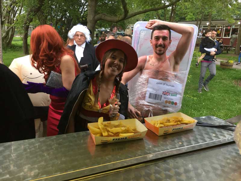 fish and chip guests at a birthday party