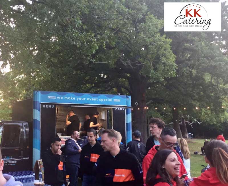 fish chip van at a company party