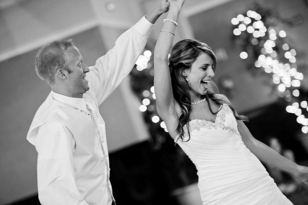Couple dancing at wedding