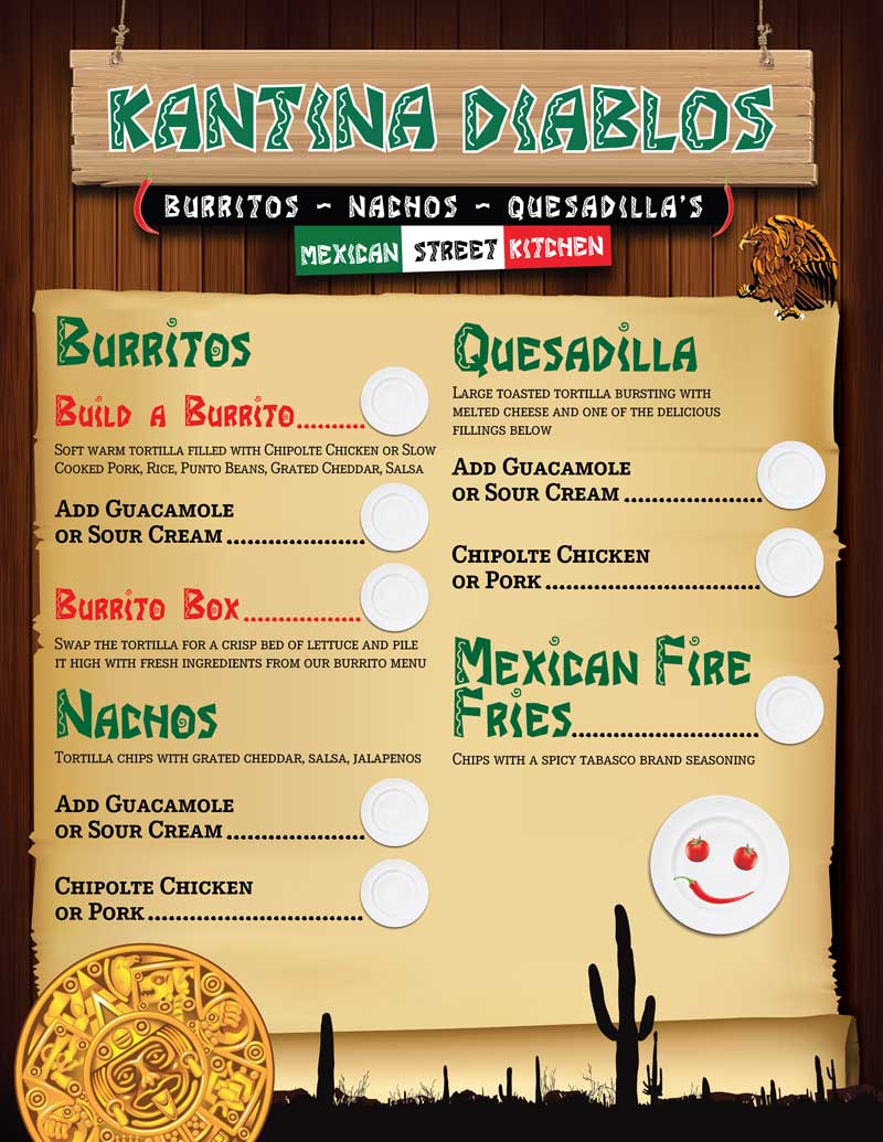 mexican street food menu from kk catering