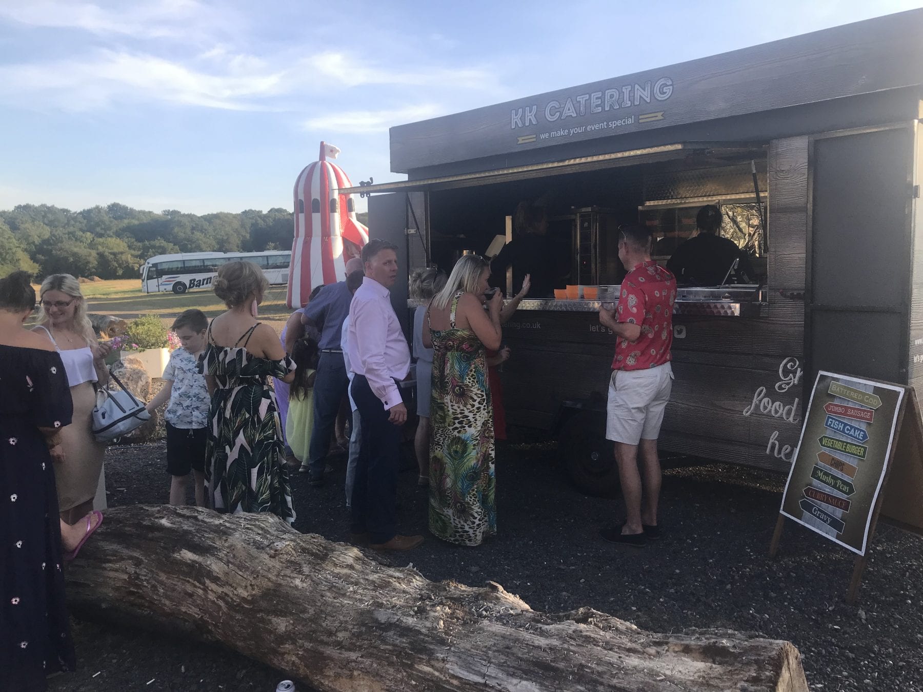 Festival Style Wedding Food - Line waiting at fish & chip van