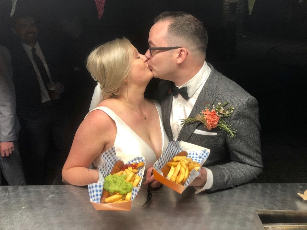 Wedding couple fish&chips foxholes Sheffield