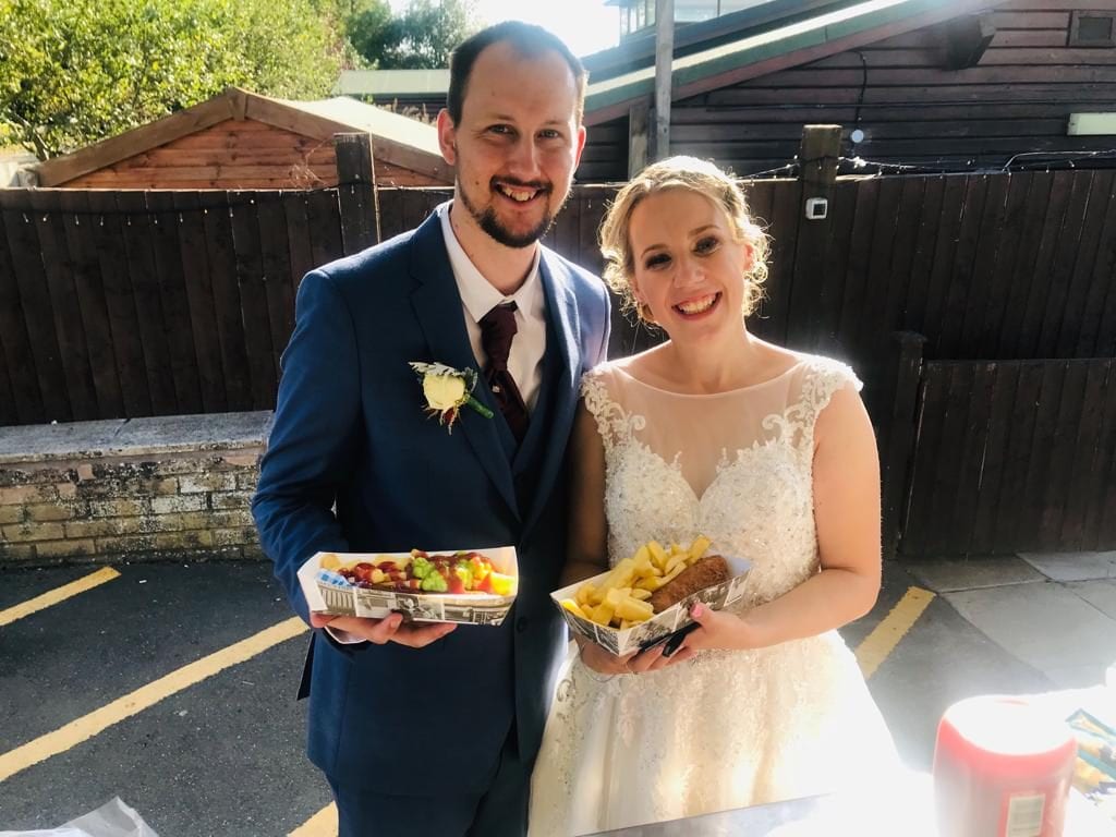 Wedding Couple Fish and chip Van