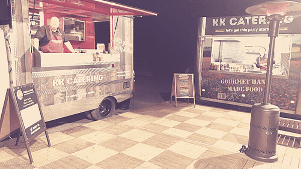 rustic wedding street food catering vans