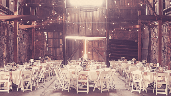 rustic wedding venue decor