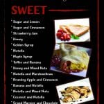 Sweet crepe menu from kk catering