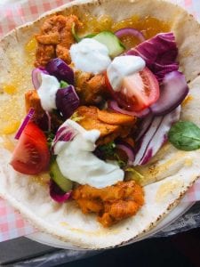 Chicken Tikka Indian Wrap