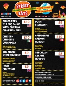 Street Food Menu Cash Sales