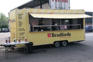 Bradfords building supplies breakfast van