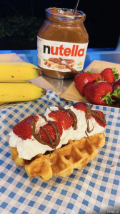 Nutella Strawberry Waffles