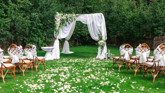 ourtdoor wedding seating for covid safe