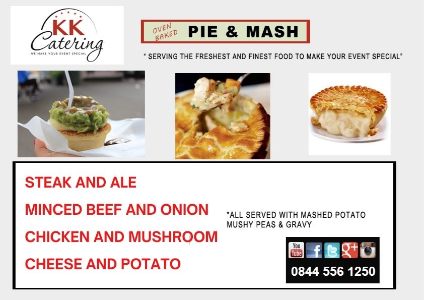 classic pie and mash menu