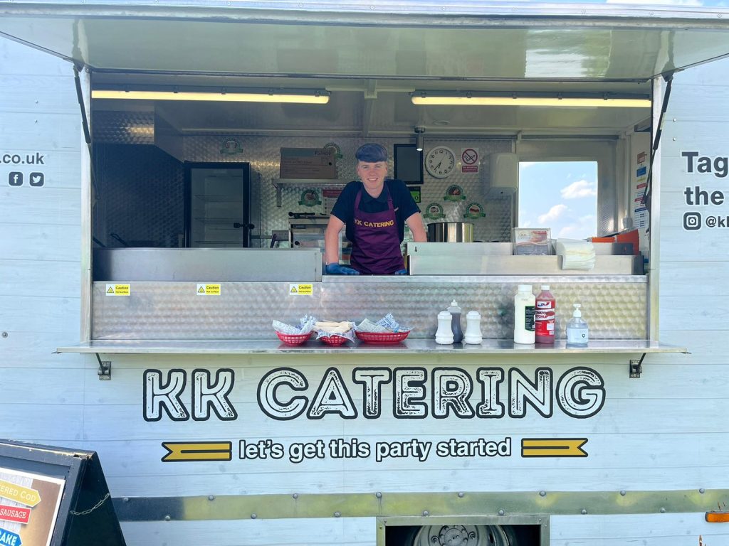 KK Catering Staff in a catering van